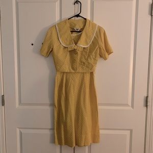 Adorable 60s polka dot vintage dress with cropped bolero